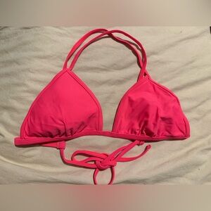 Hollister Pink Triangle Bikini Top with Adjustable Straps